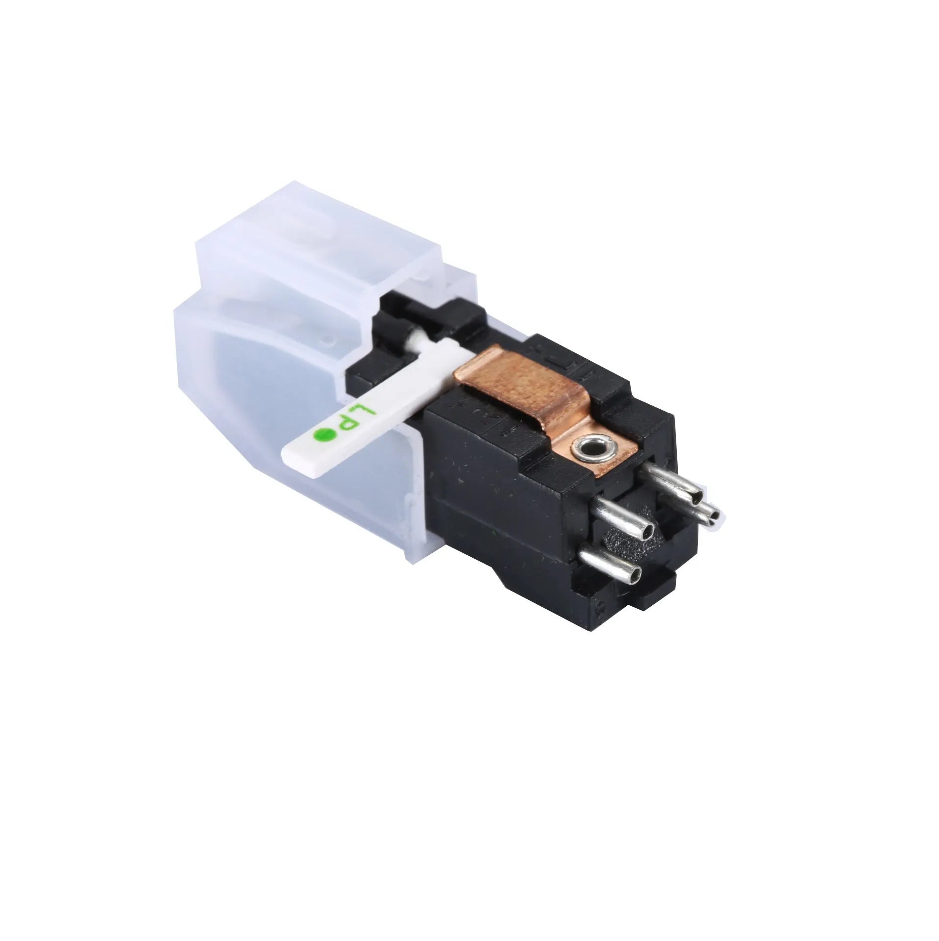 Magnetic cartridge for record player with double needle pickup and ABS shell