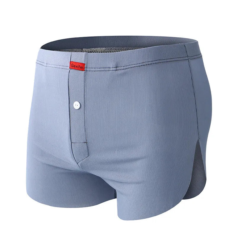 Men's ice silk loose breathable quick-drying shorts in solid colour, seamless design, mid waist, sizes L to XXXXL