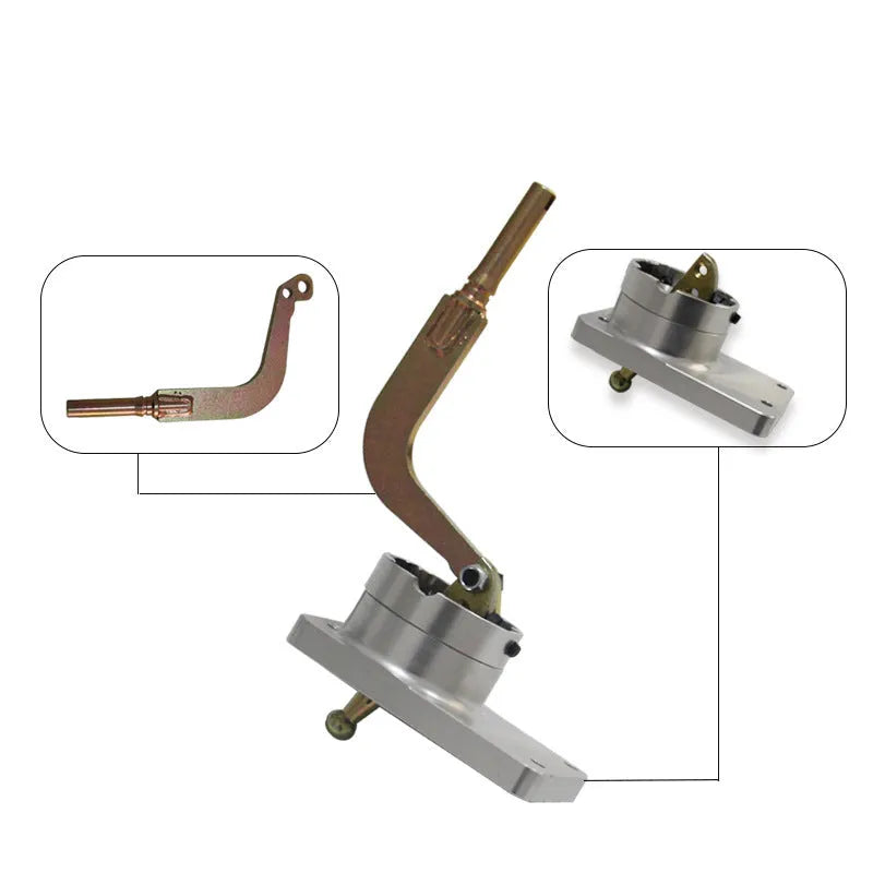 Silver aluminium alloy gear shift short lever accessory for Horton vehicles