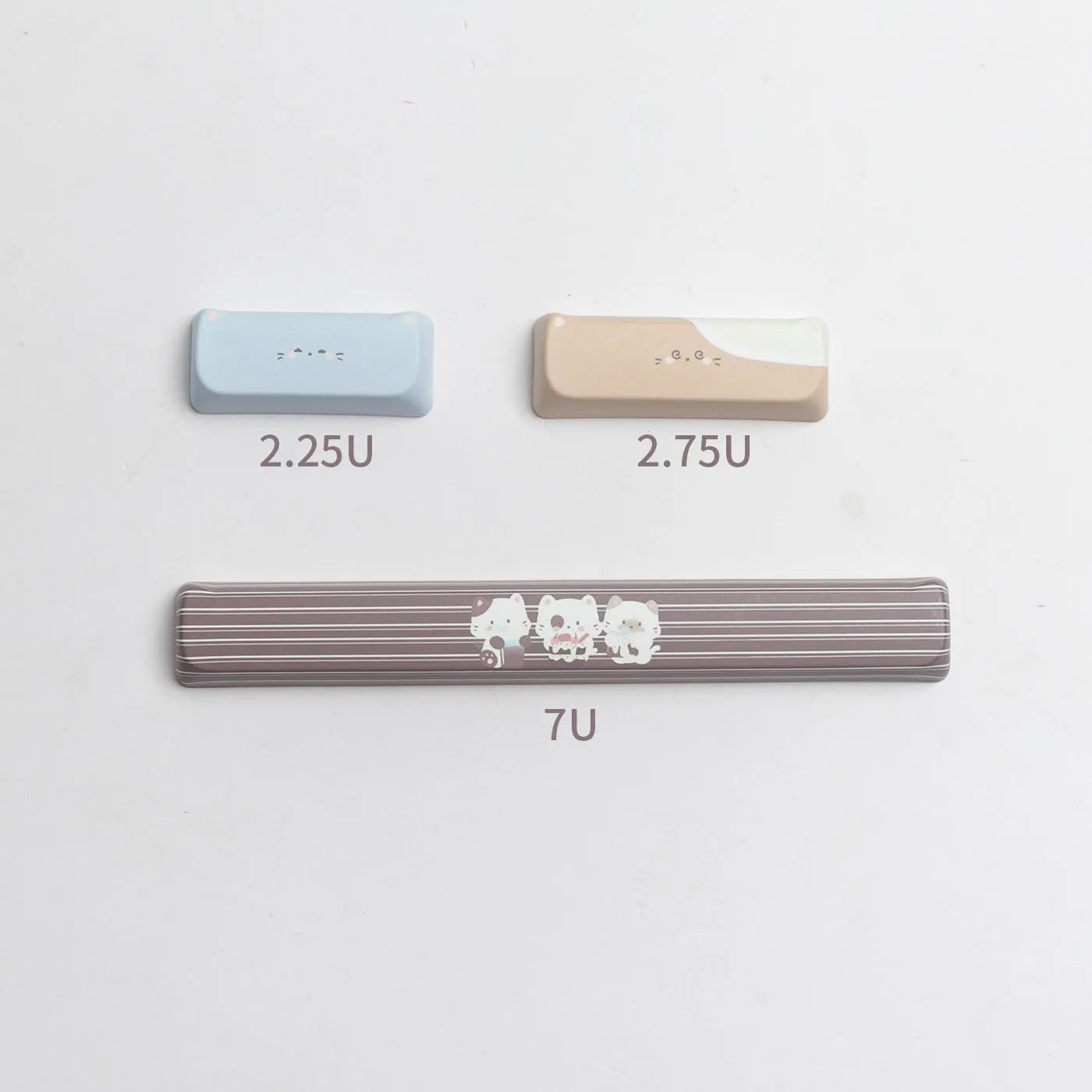 Sea Salt Cat themed PBT key cap set for mechanical keyboards showing two colour suits