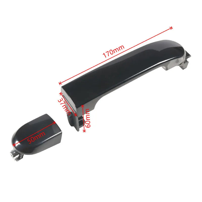 Black ABS plastic left front car door handle part number 82641-EL12A for vehicle door replacement