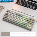 Wireless Bluetooth dual-mode keyboard in compact 38cm design with USB cable and receiver