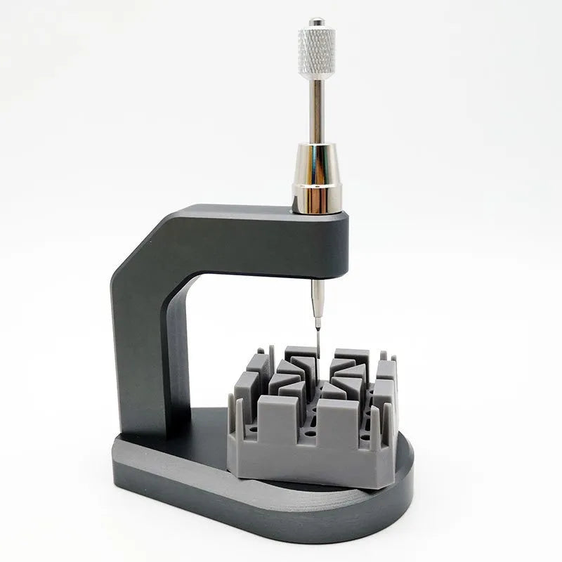 Silver multi-purpose press strap removal tool for watch and jewellery repair with 0.50-1.60mm blade