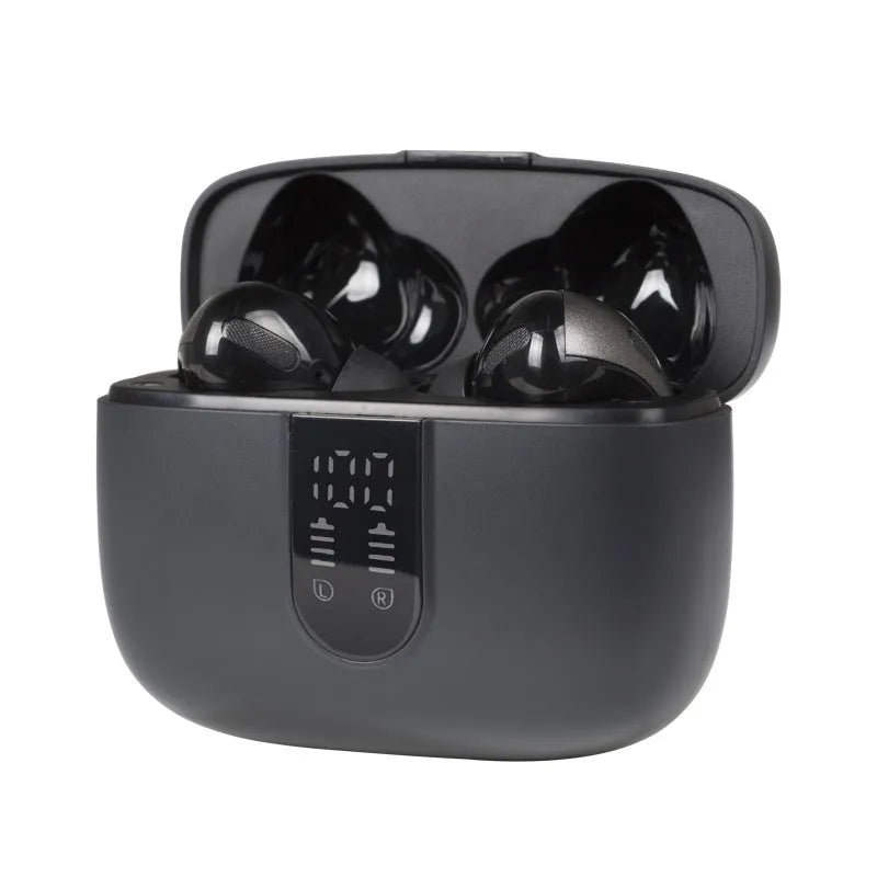 Jerry X08 wireless Bluetooth earbuds with charging case in black grey or white colour