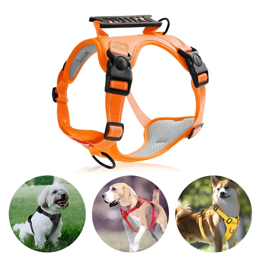 Polyester dog chest harness traction rope in multiple colours and sizes for secure walking control