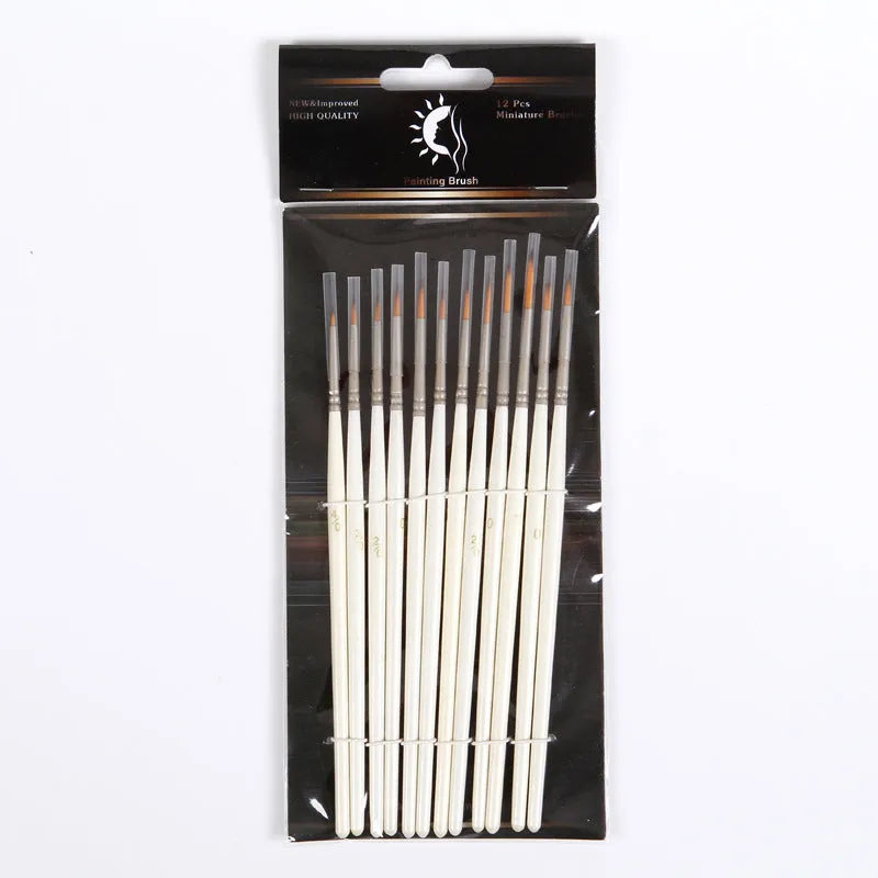 Pearl white art marker pens with nylon wool brush nibs for watercolour acrylic and oil painting