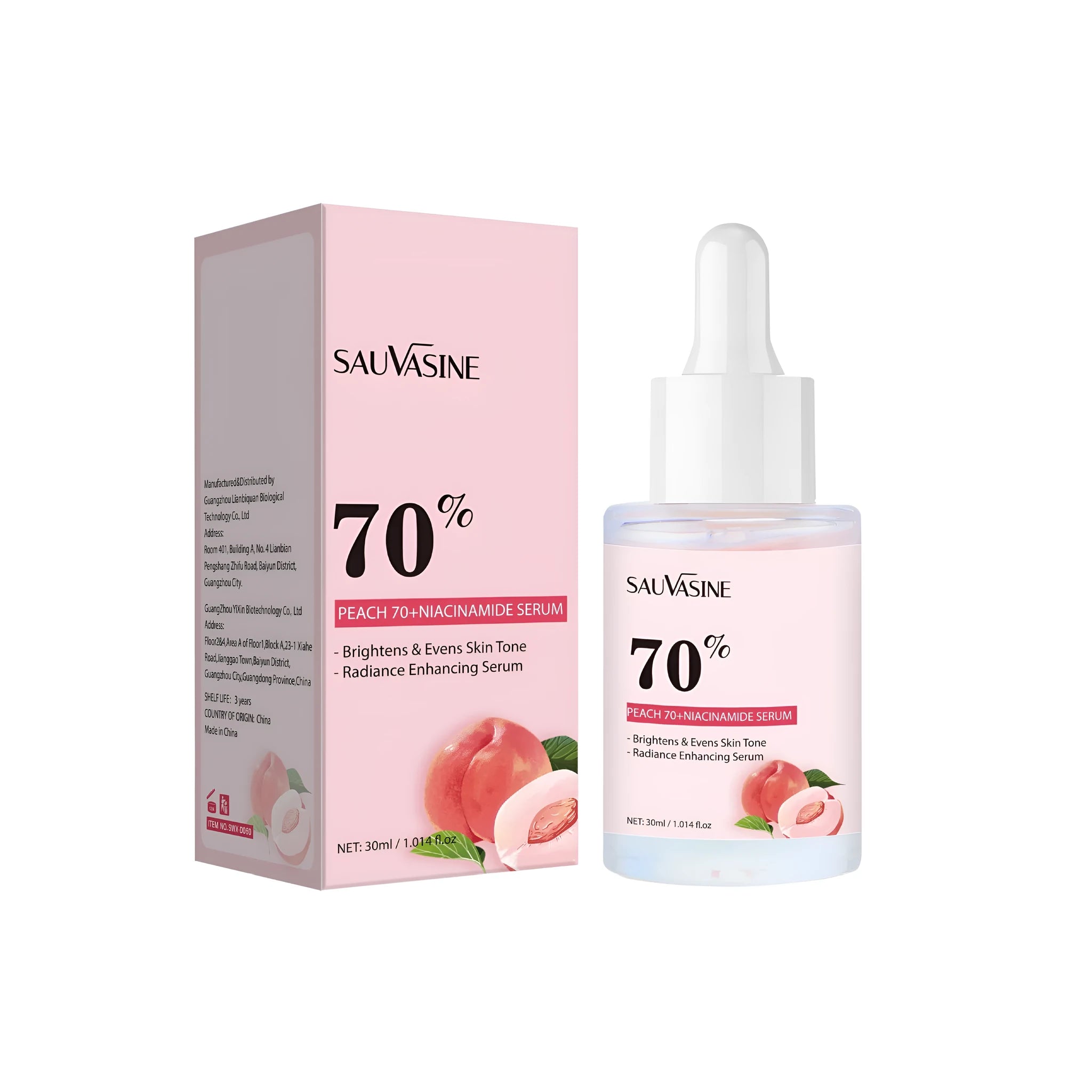 30ml nicotinamide care solution bottle for skin hydration and moisturisation