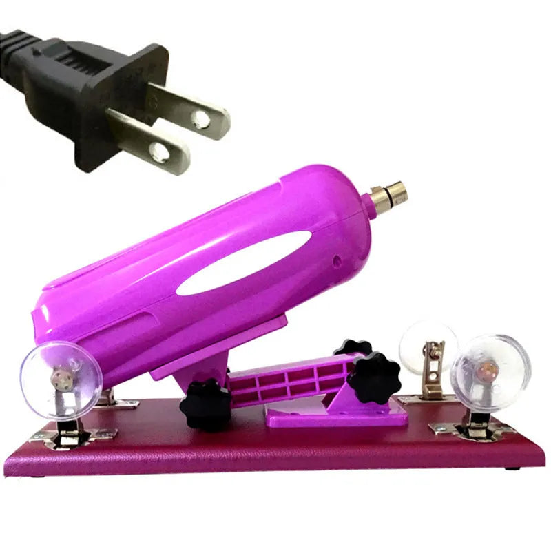 Bobb women's automatic telescopic thrusting sex toy in purple colour