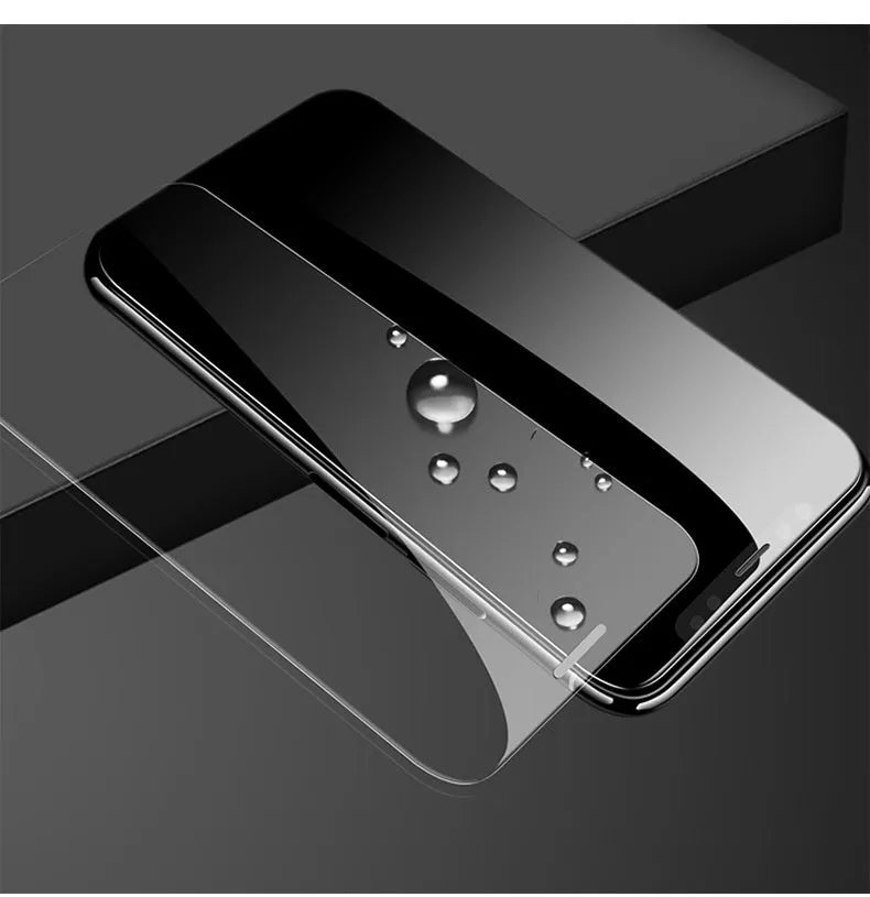 HD tempered glass screen protector for Samsung mobile phone on a dark surface