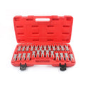 25-piece car terminal removal tool kit with pull out keys and removal needles in storage case
