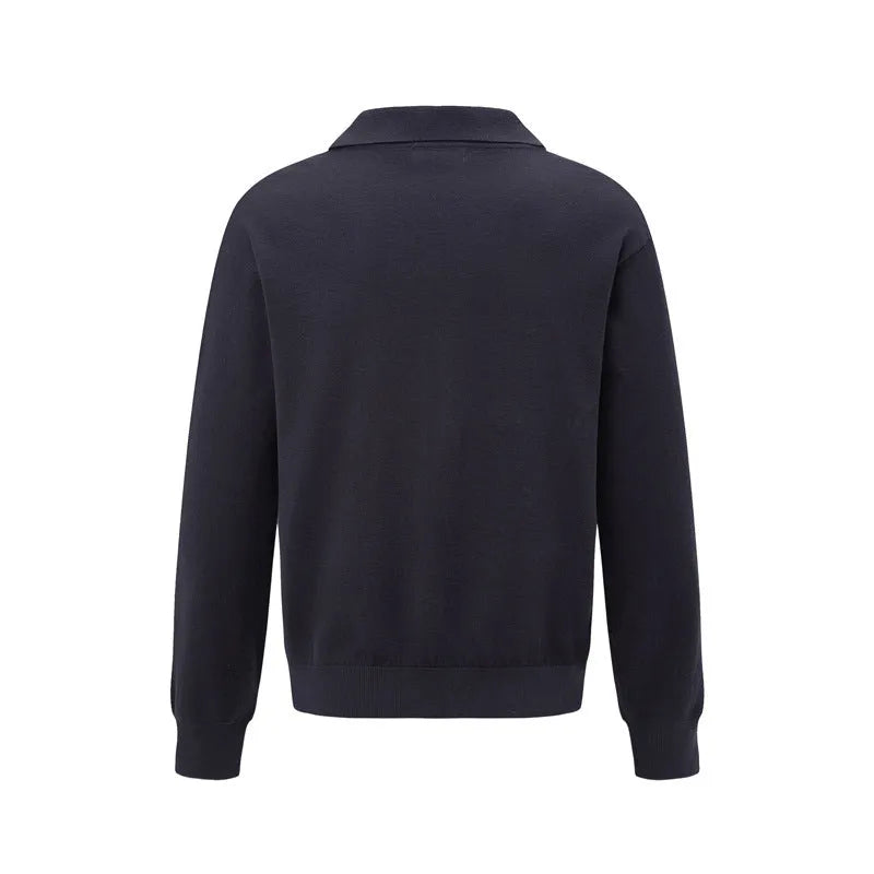 Loose pullover sweater in acrylic blend fabric available in beige, black, and dark grey colours