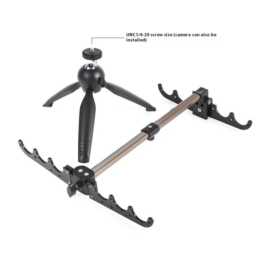 Aluminium alloy ice fishing rod holder bracket with tripod legs