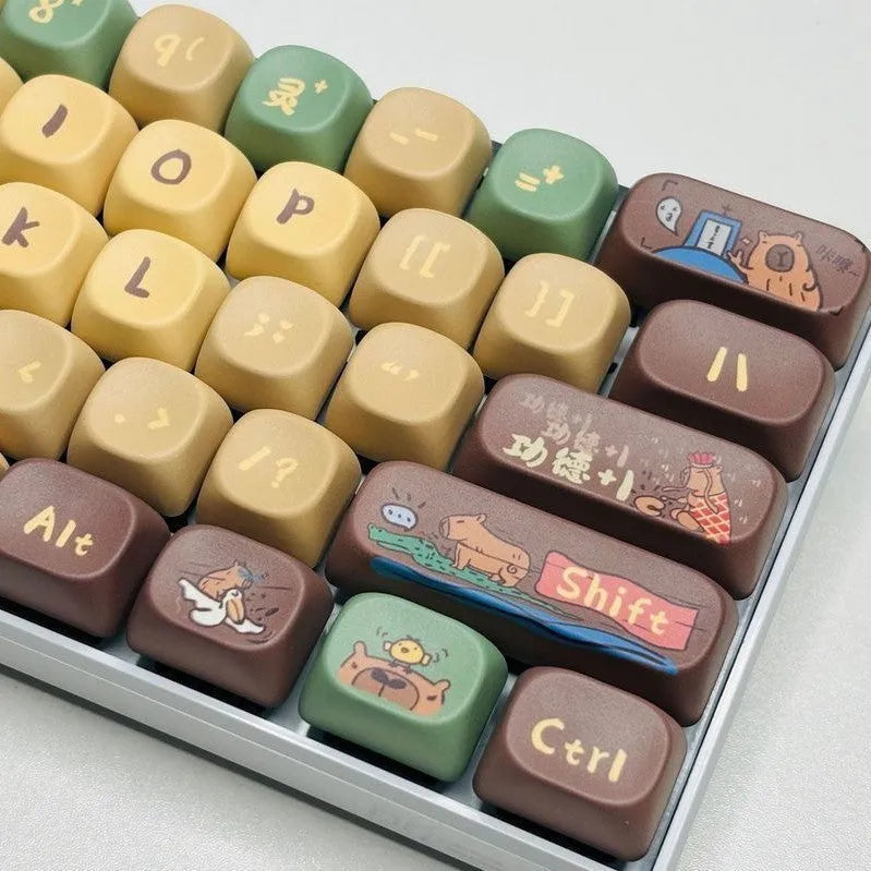 Capabala MOA mechanical keyboard keycap set with 130 ABS keys in Girl-height profile.