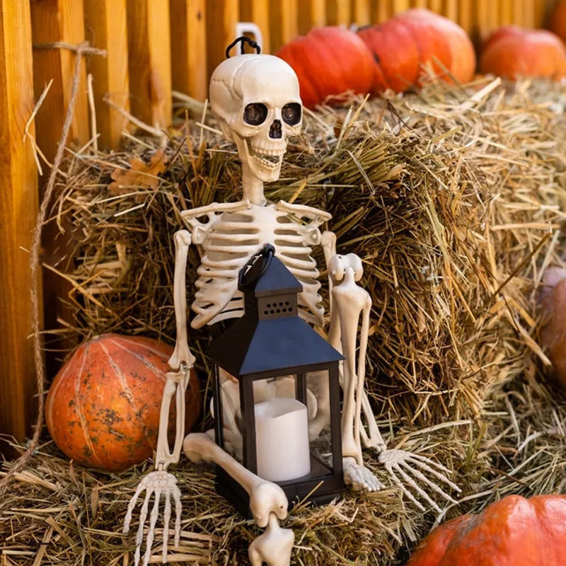 90cm Halloween movable joint skeleton plastic model for outdoor decoration