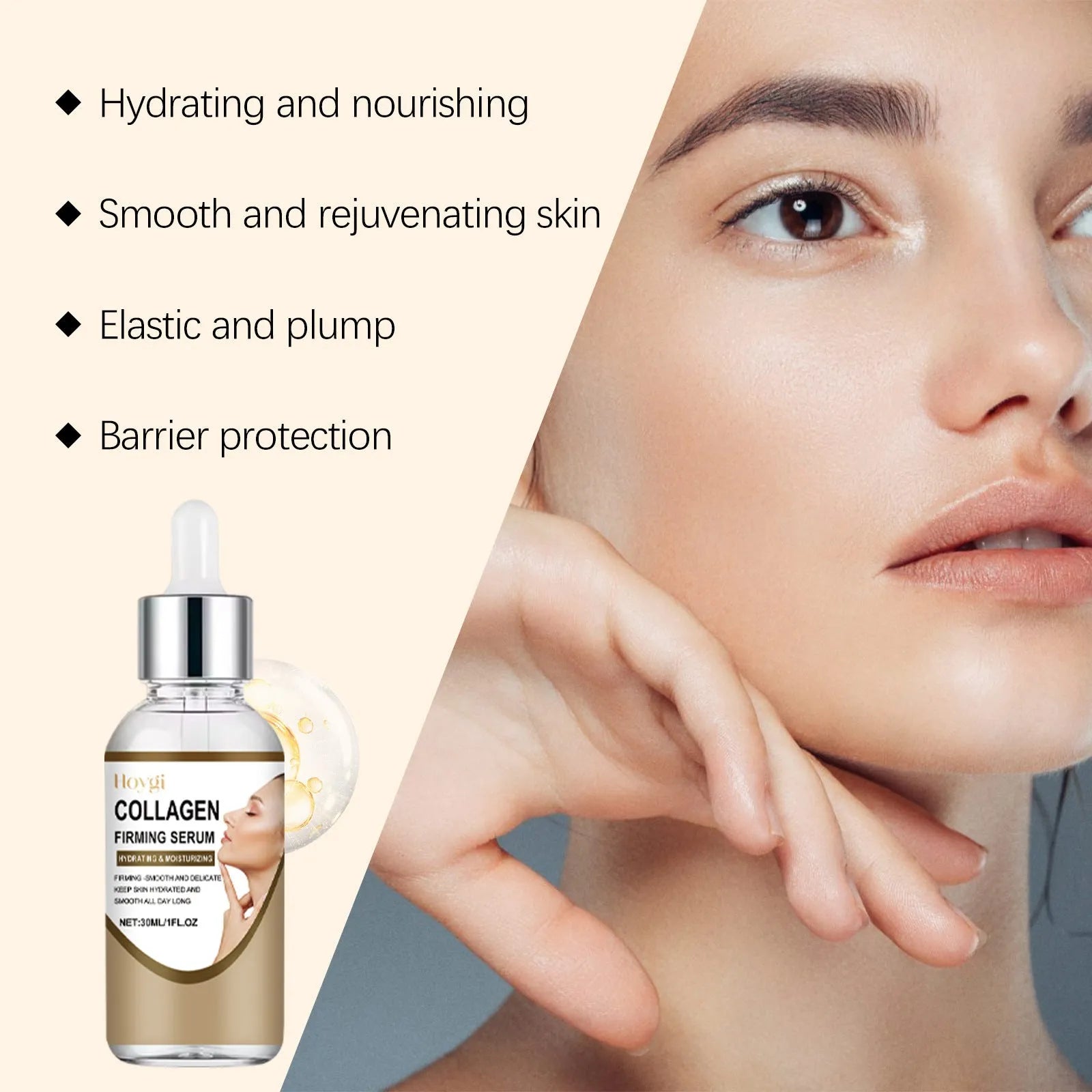 30ml collagen firming care solution serum in compact 2.8cm square packaging