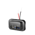 Black QC3.0 TYPE-C car charger with PD fast charging support and 36W output