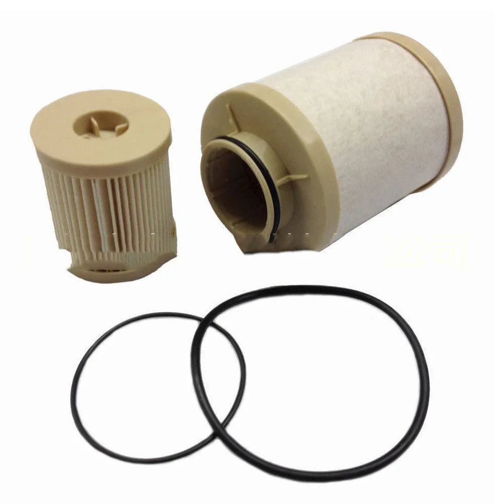 FD4616 diesel fuel filter for Ford F350 F550 F750 and E-Series 6.0L trucks, showing cylindrical shape.
