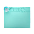 Green silicone painting mat measuring 50x40cm with non-slip graffiti drawing board for watercolour and oil painting