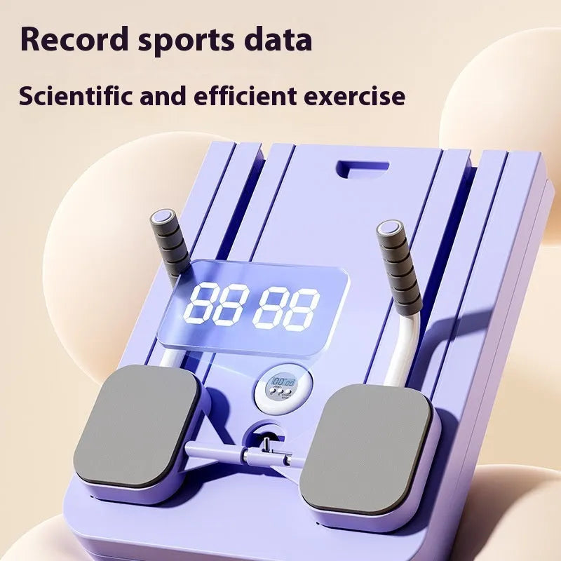 Purple automatic rebound abdominal wheel fitness board for multi-station home workouts