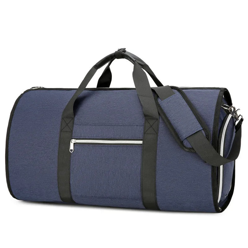Oxford cloth multi-purpose storage bag in grey colour showing compartments and durable fabric texture.