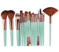 MAANGE 18-piece makeup brush set with fan-shaped contouring brushes