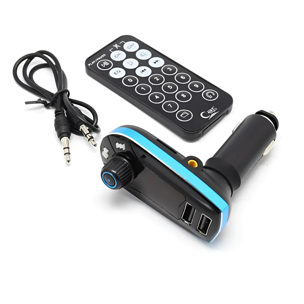 Vehicle Bluetooth MP3 player with LCD screen and 3.5mm audio interface for car audio streaming