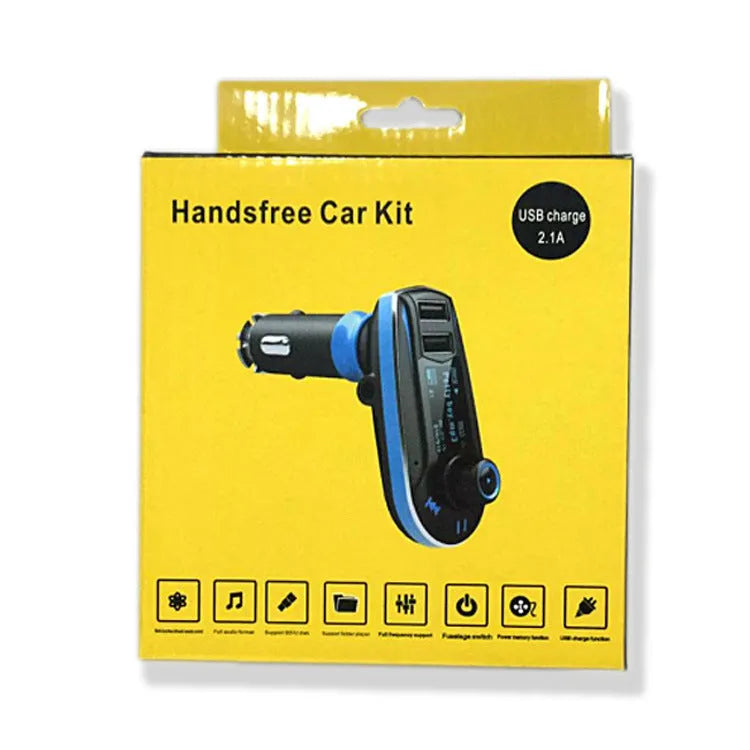 Vehicle Bluetooth MP3 player with LCD screen and 3.5mm audio interface for car audio streaming