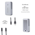 Aluminium alloy M.2 NVMe SSD enclosure measuring 5.2cm by 2.8cm