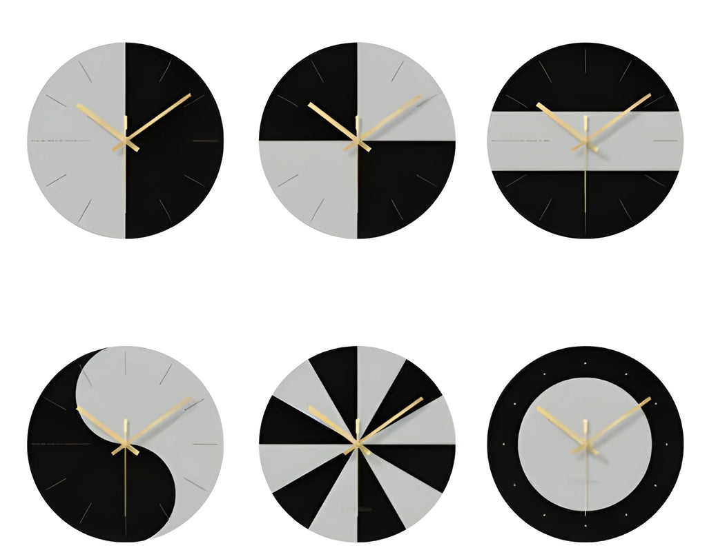 Transparent tempered glass minimalist wall clock with silent movement, 29.5cm diameter