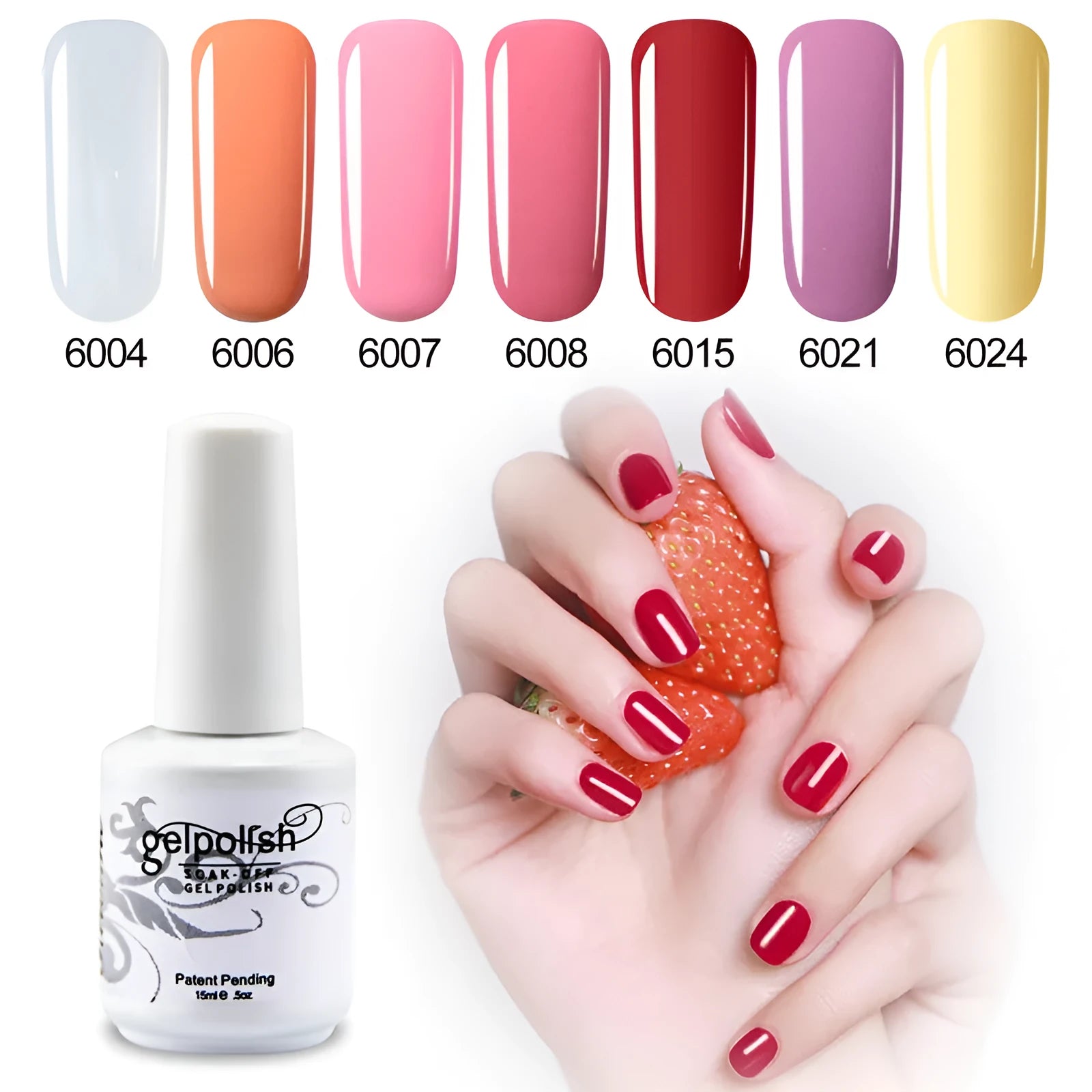 Colloidal nail polish 15ml bottle with natural resin base high gloss finish colour A6038