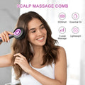USB-powered anti-leak hair brush massage comb with mechanical control in black, grey or red colour options
