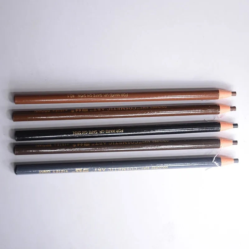Brown microblading eyebrow pen with waterproof formula, fine tip, and protective cap, 2.8g, three shades available
