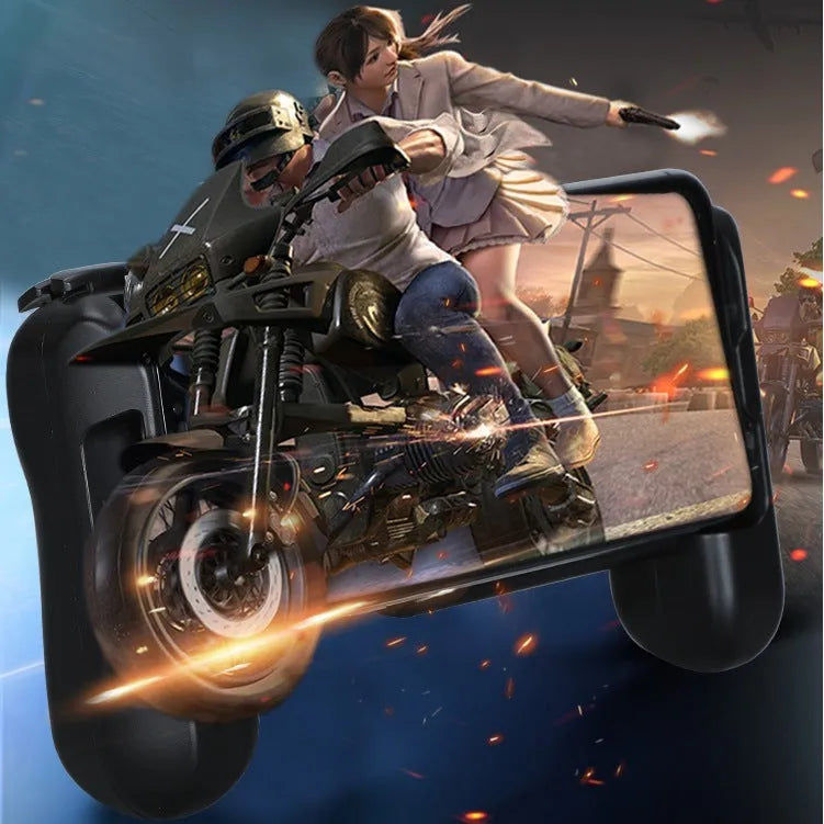 Black Bluetooth cooling game controller for iPhone with 10-hour battery