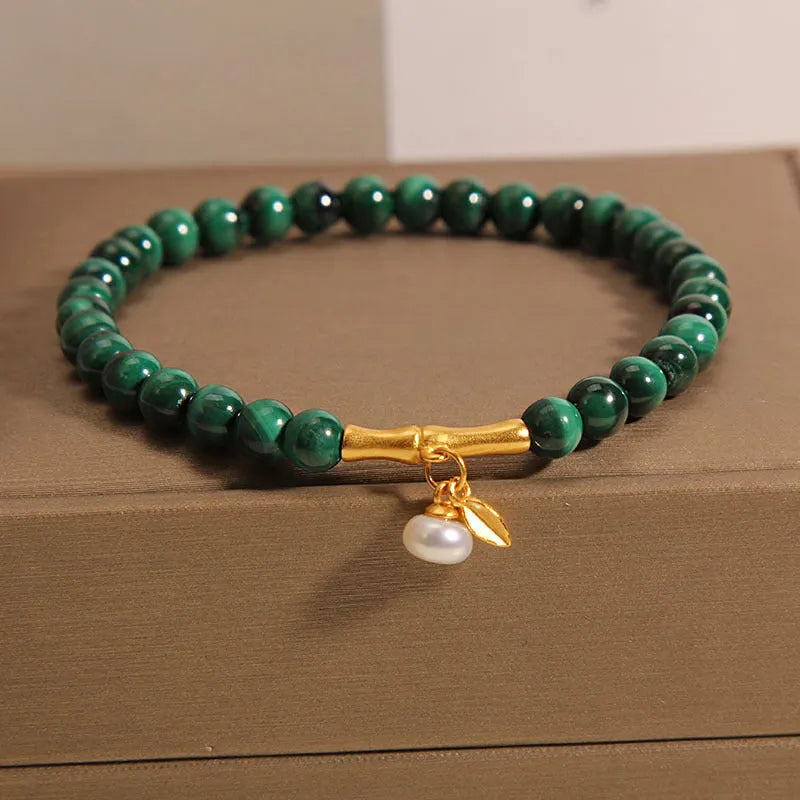 White crystal bamboo bracelet with adjustable high-rise styling and secure clasp