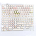 PBT mechanical keyboard keycap set with colourful bread bear cartoon design using thermal sublimation printing