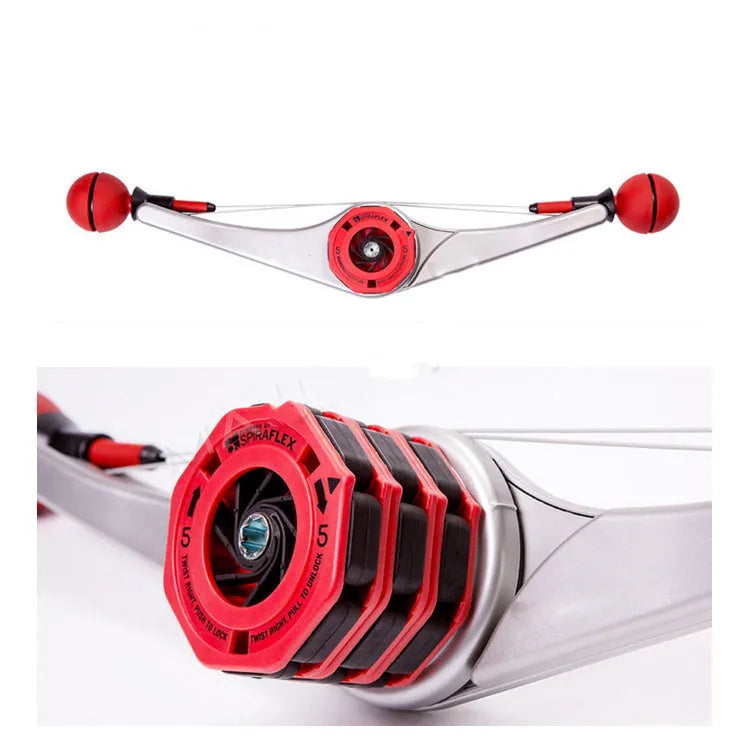 Red sports full-body arm with adjustable weight clasp and two snap rings for arm power training