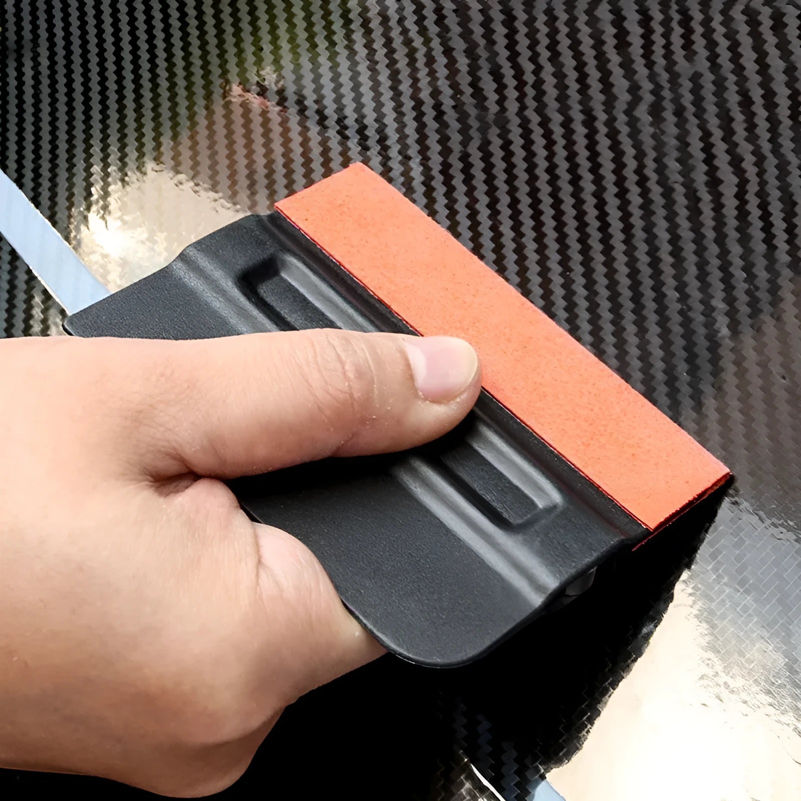 ABS car film scraper tool with four magnetic scraping surfaces for vehicle wrap installation