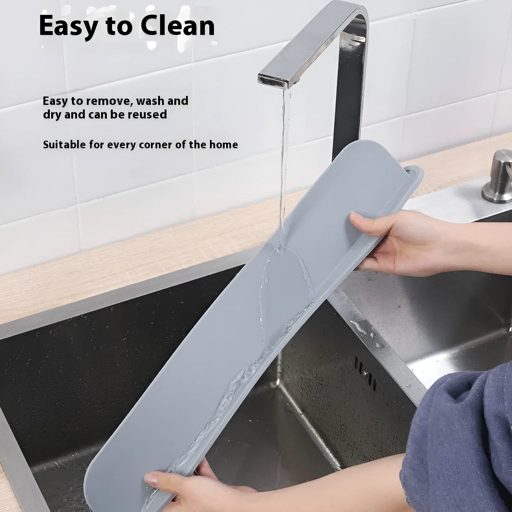 Thick silicone kitchen sink water blocking plate in grey blue black colour options