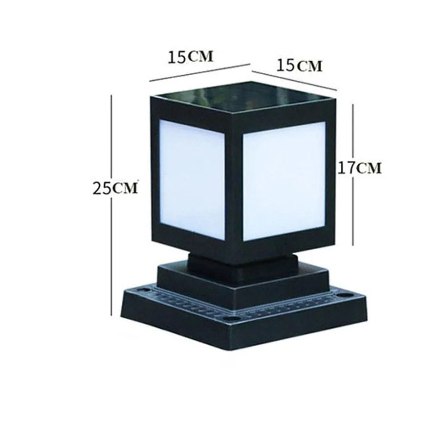 Waterproof solar garden lights with LED illumination for outdoor landscape and pathway lighting