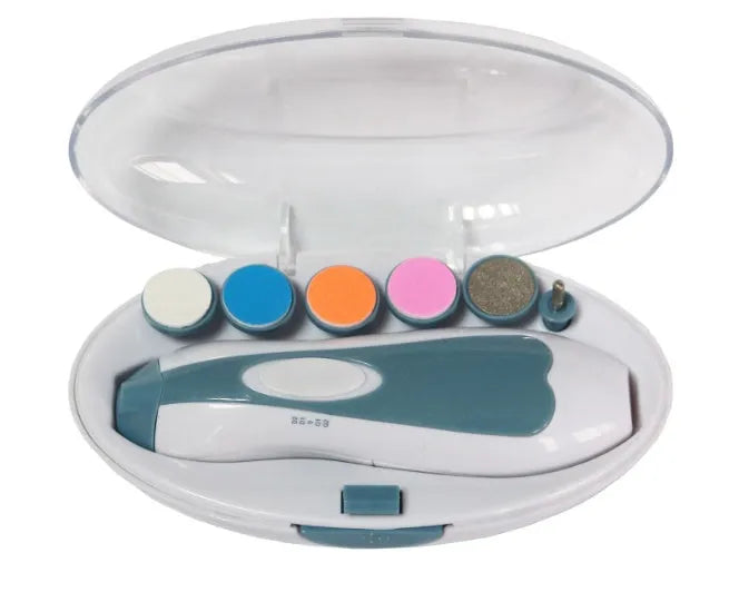 Ultra-quiet multifunctional baby nail polisher manicure kit with night light
