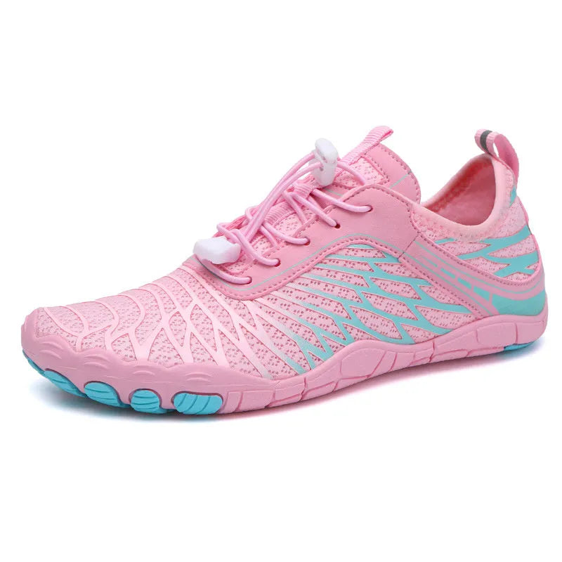 White lace-up casual shoes with rubber sole showing front and side views