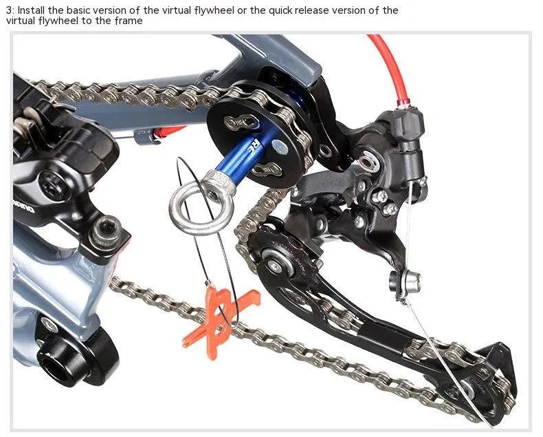 Aluminium bicycle chain holder and tensiometer tool in three versions: barrel shaft, basic, and quick release.