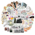 50 waterproof adhesive stickers with graffiti cartoon designs for luggage and notebooks