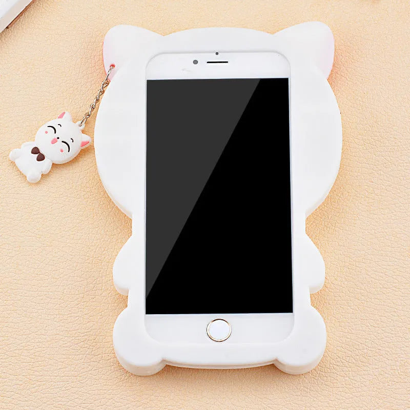 Soft silicone protective case for Samsung Galaxy and Apple iPhone smartphones showing edge coverage.