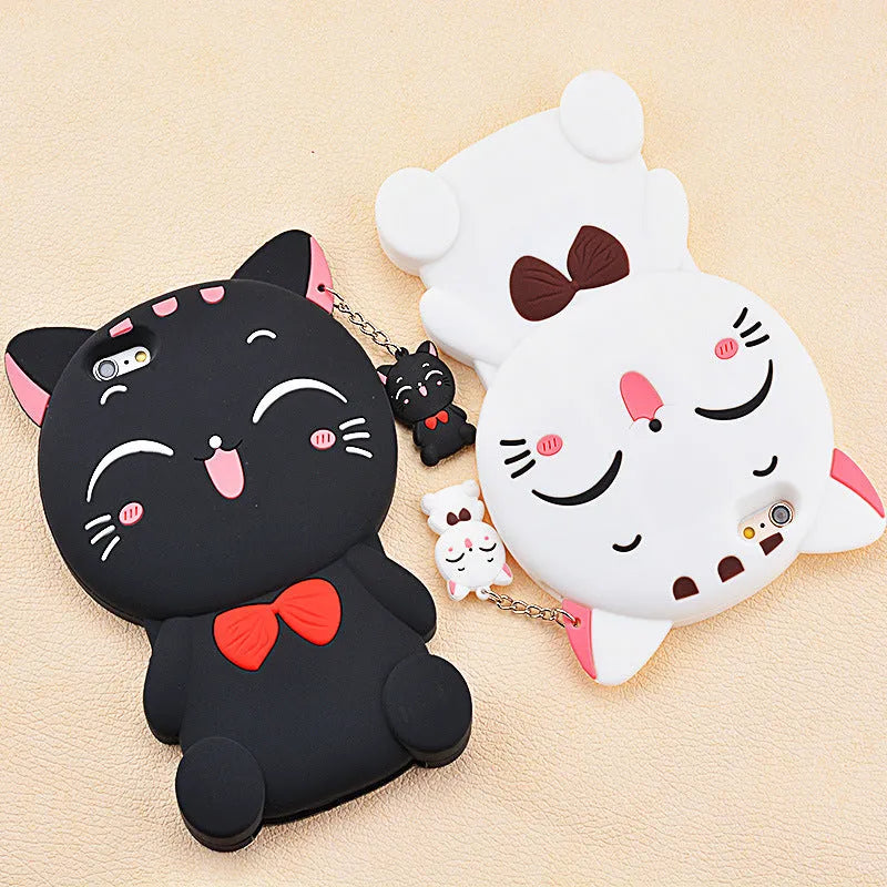 Soft silicone protective case for Samsung Galaxy and Apple iPhone smartphones showing edge coverage.