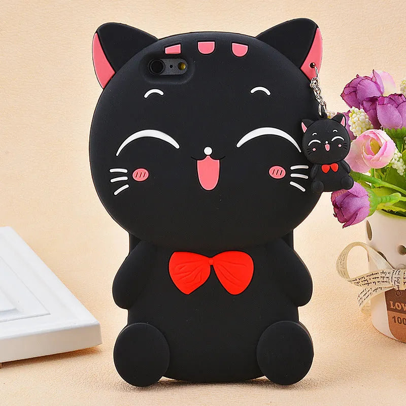Soft silicone protective case for Samsung Galaxy and Apple iPhone smartphones showing edge coverage.