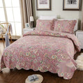 Pure cotton bedspread set with geometric pattern for 1.8 metre double bed