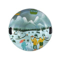 PVC winter ski ring toy in snow mountain, ice-snow blue, or flame red colour options