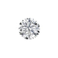 Round moissanite loose gemstone with eight hearts and eight arrows cut on a dark surface