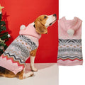 Green diamond pattern acrylic pet sweater for small dogs with size options